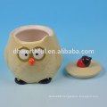 2016 hot sale ceramic owl seasoning pot